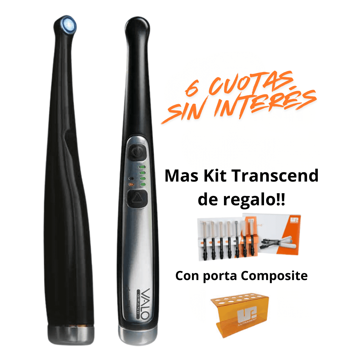 LAMPARA GRAND VALO ULTRADENT + Kit Transcend