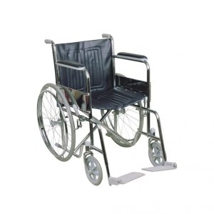Silla de Ruedas con apoyabrazos y pedanas fijas ancho 46cm